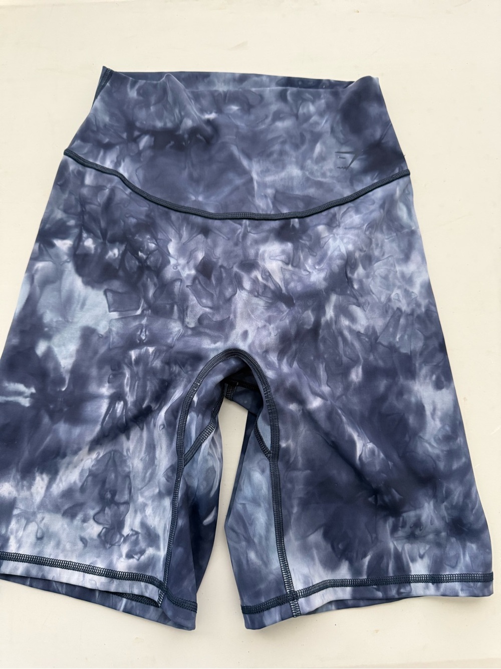 Gymshark Blue Tie-Dye Bike Shorts Small